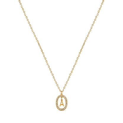 Chandelier Initial Necklace - Gold