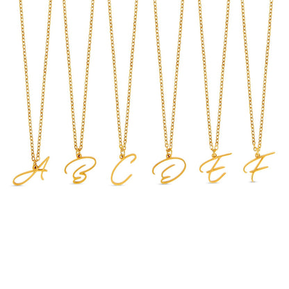 Scripture Initial Necklace - Gold