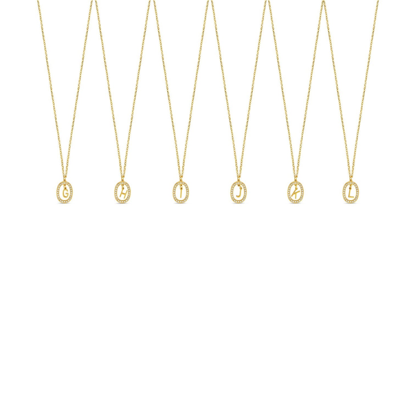 Chandelier Initial Necklace - Gold