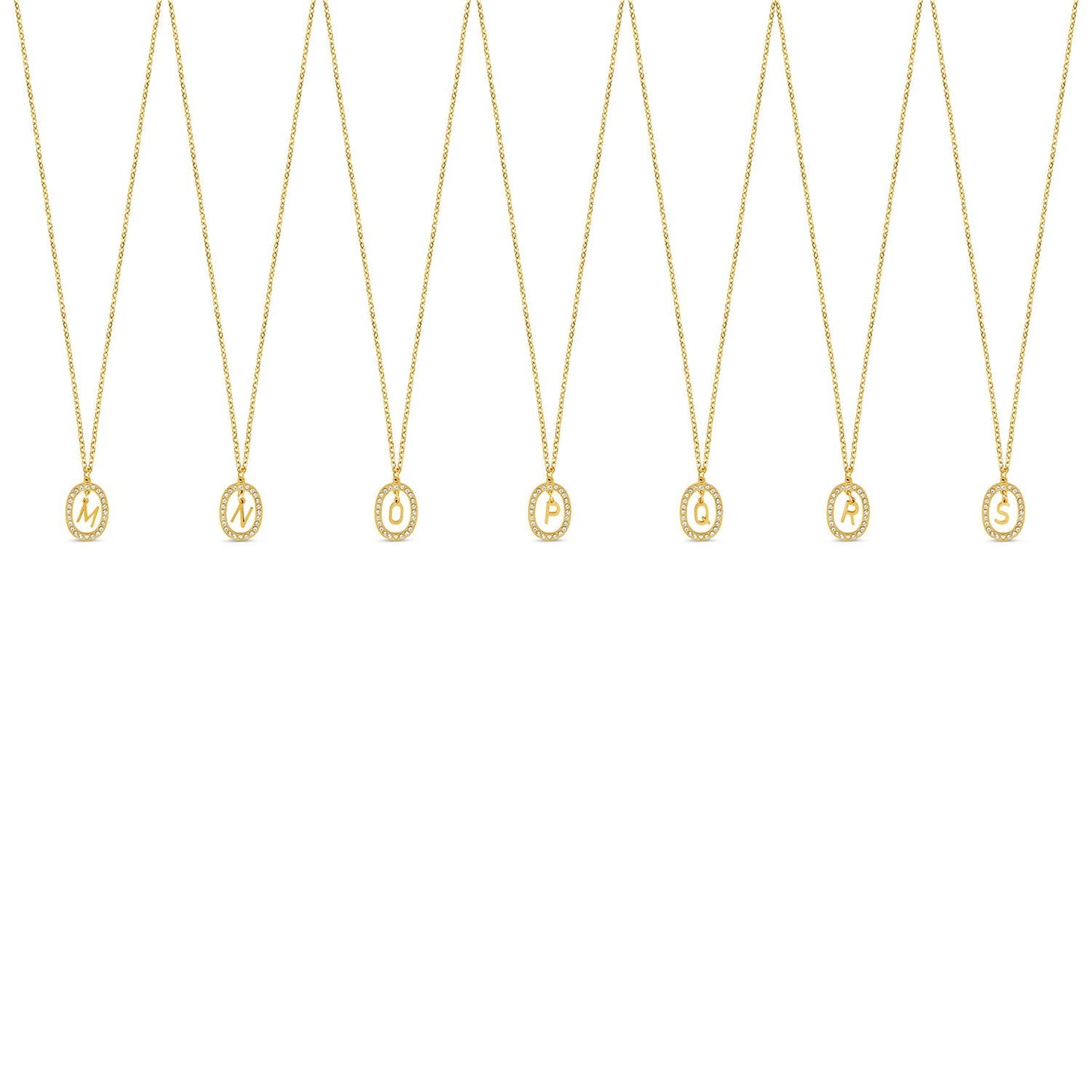 Chandelier Initial Necklace - Gold