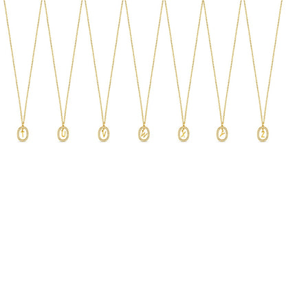 Chandelier Initial Necklace - Gold