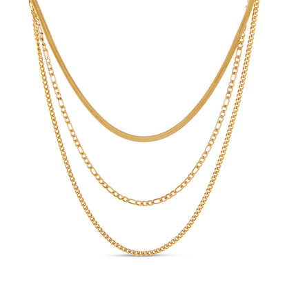 Essential Layered Chain Set - Gold