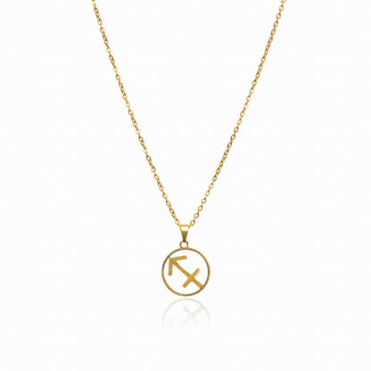 Star Sign Pendant Necklace - Gold