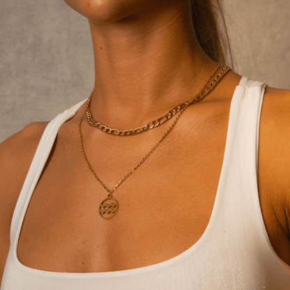 Star Sign Pendant Necklace - Gold
