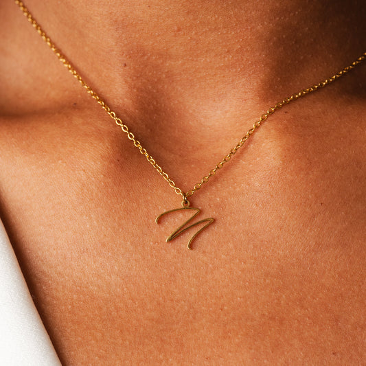 Scripture Initial Necklace - Gold