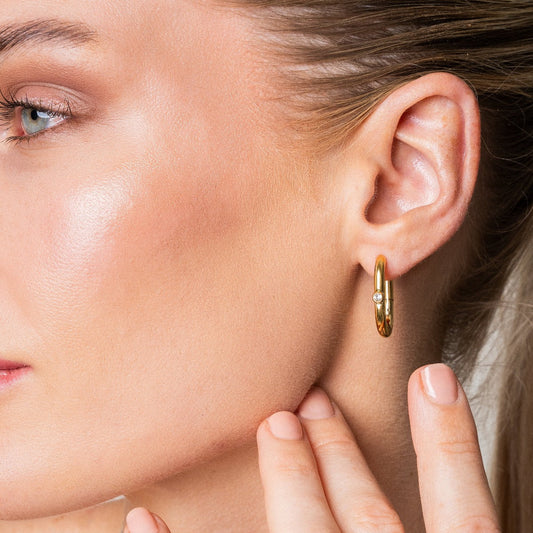 Niveus Hoop Earrings - Gold