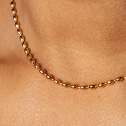 Bead Chain Necklace - Gold