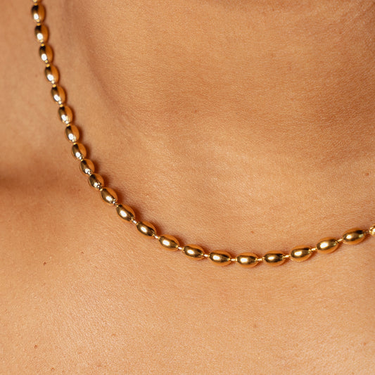 Bead Chain Necklace - Gold
