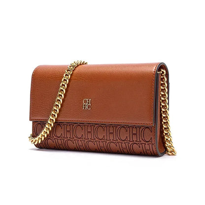 Elegant Color Block Crossbody Bag with Chain