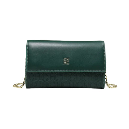 Elegant Color Block Crossbody Bag with Chain
