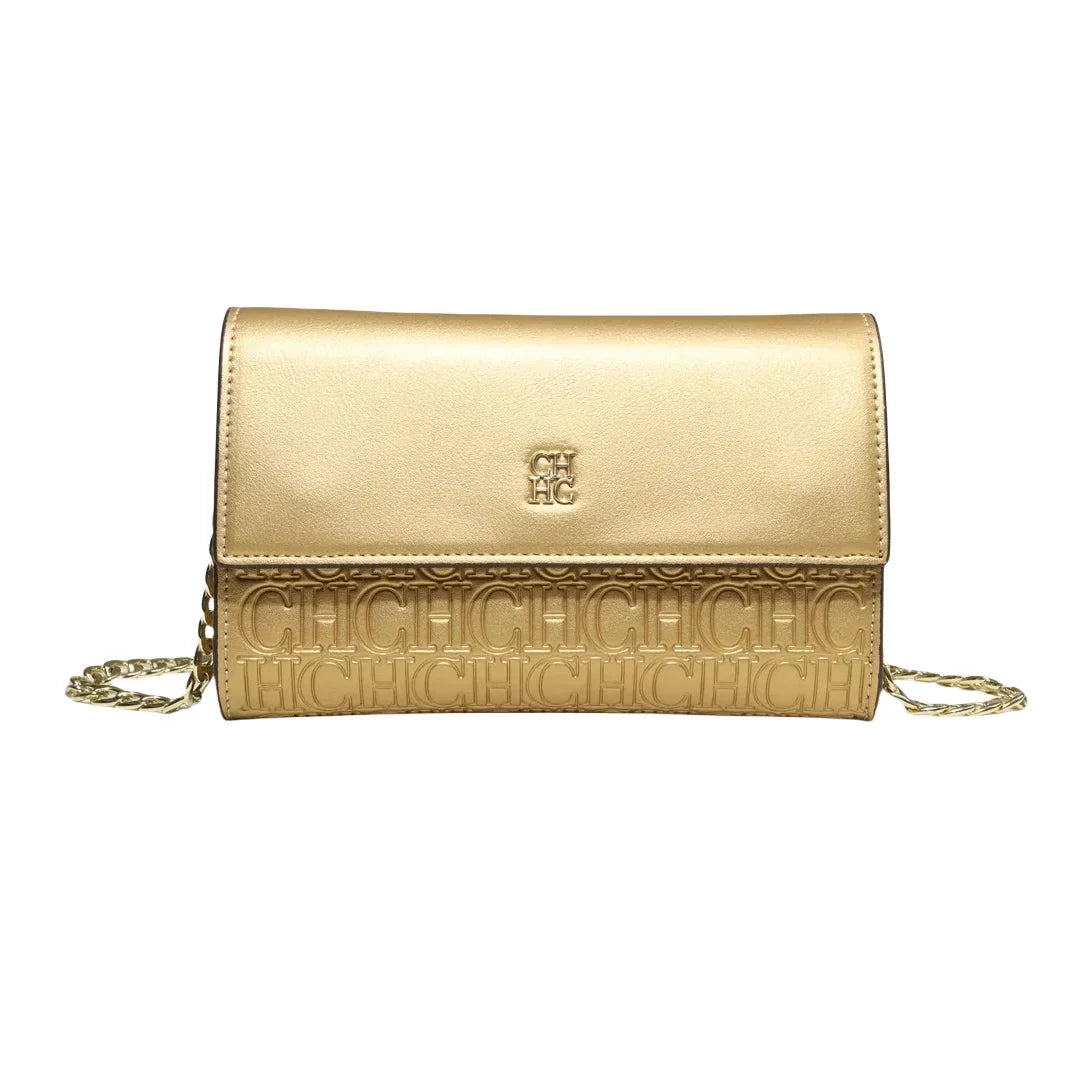 Elegant Color Block Crossbody Bag with Chain