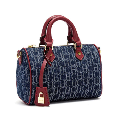 Elegant Denim Splicing Shoulder Bag for Women